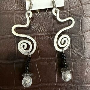 Elegant Silver Swirl Earrings